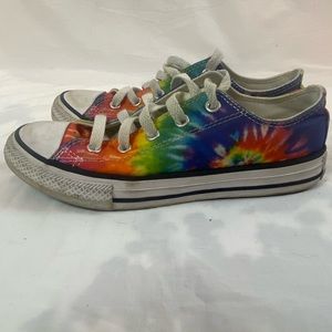 Kids tye dye Chuck Taylors low top size 1